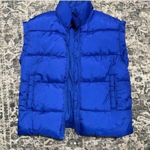 Free People Women's Vibrant Blue Puffer Vest
